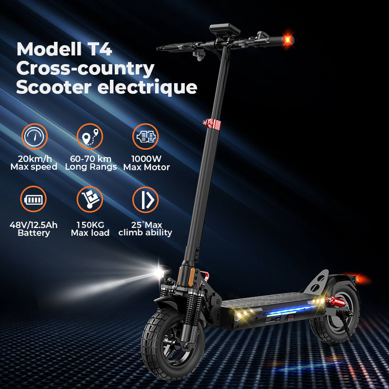 iScooter 1000W T4 Offroad E-Scooter Mit Straßenzulassung (ABE/eKFV)