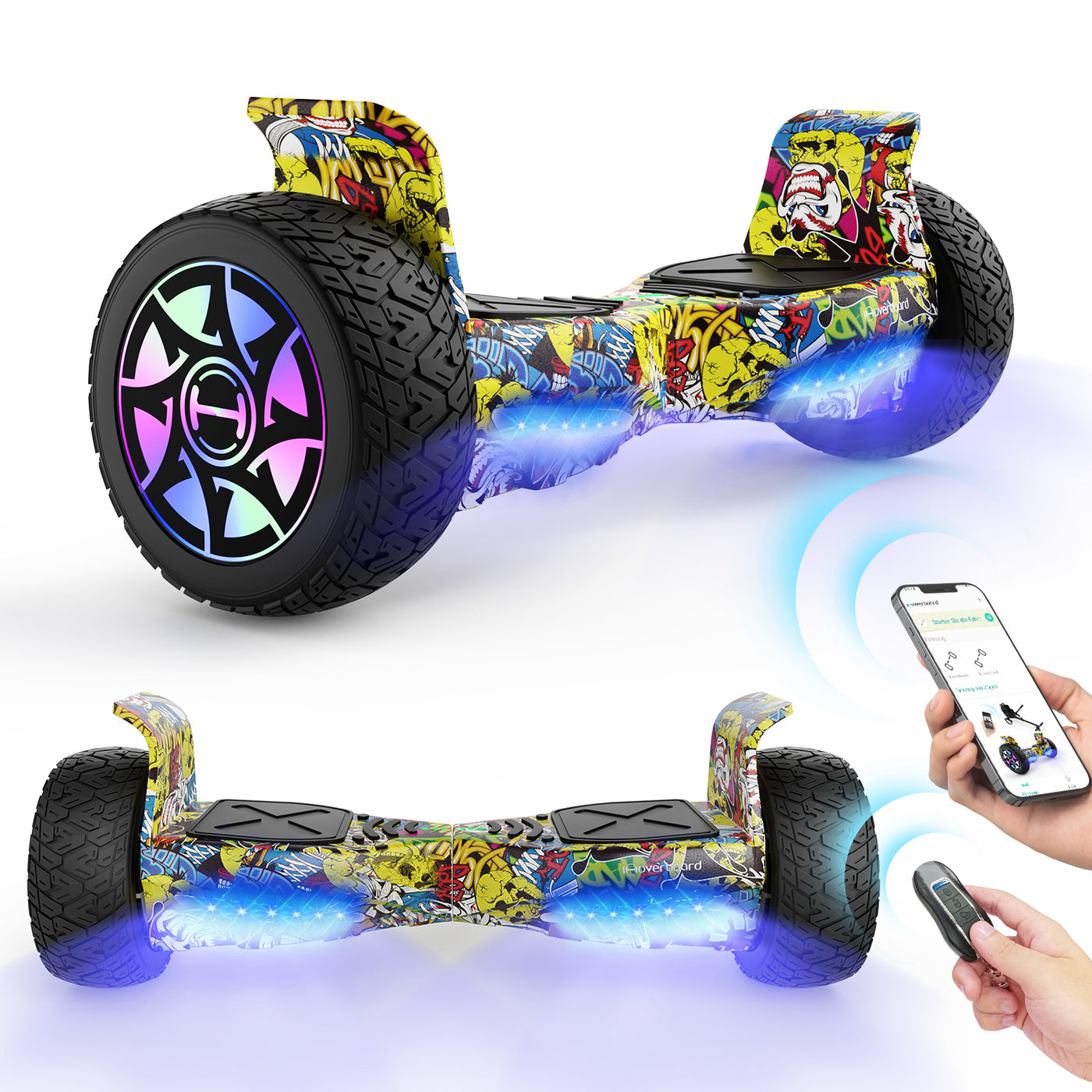 iHoverboard H8/H8Pro LED Schwarz Hoverboard Gelände 8.5"