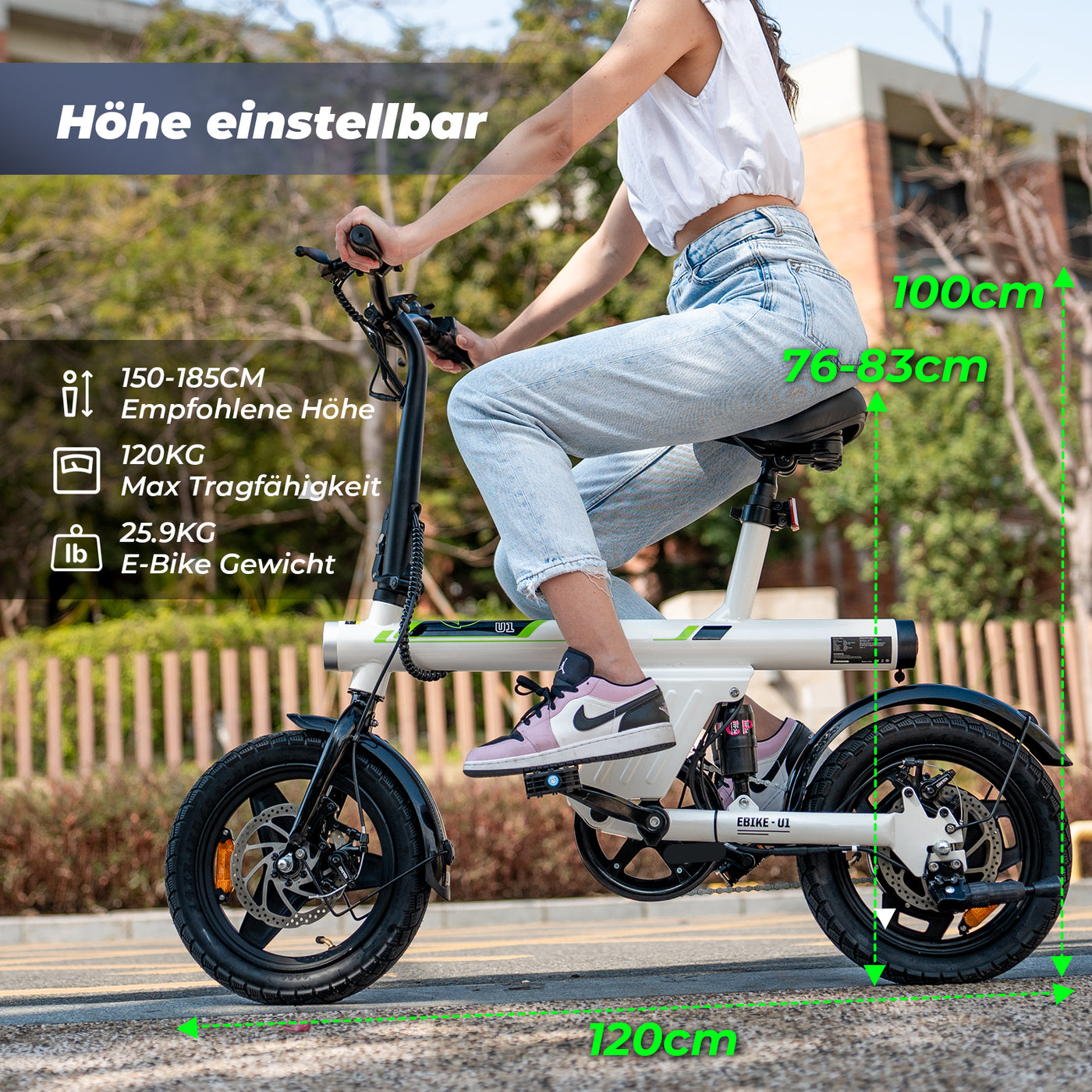 U1 City E-bike 250W für Erwachsene