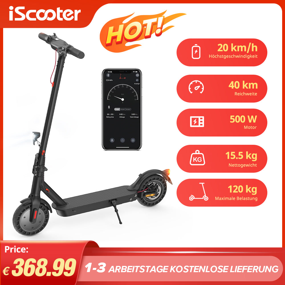 iScooter E-Scooter Mit Straßenzulassung Mit Doppelfederung (ABE,eKFV)