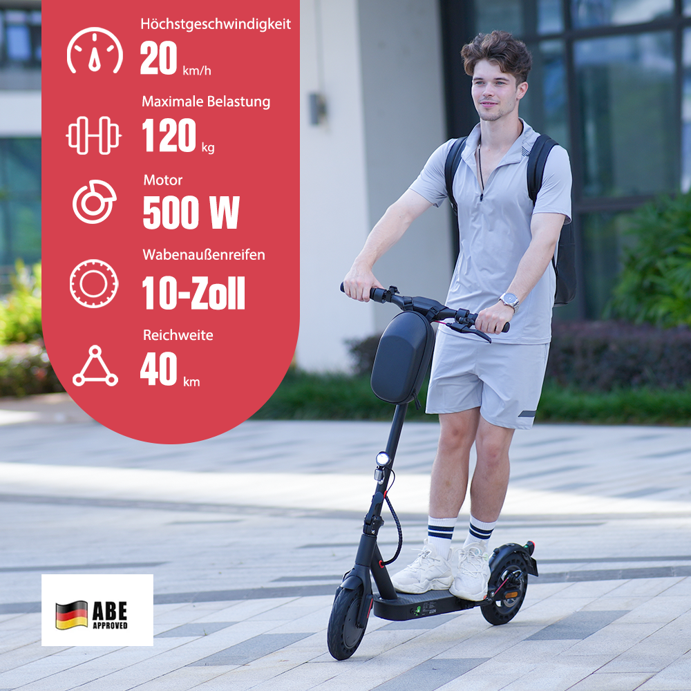 iScooter E-Scooter Mit Straßenzulassung Mit Doppelfederung (ABE,eKFV)