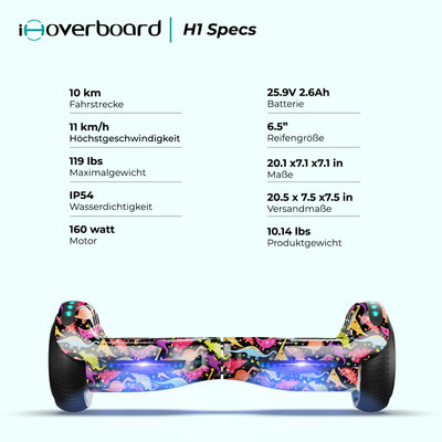 H1 Bluetooth Hoverboard Kinder 6.5"