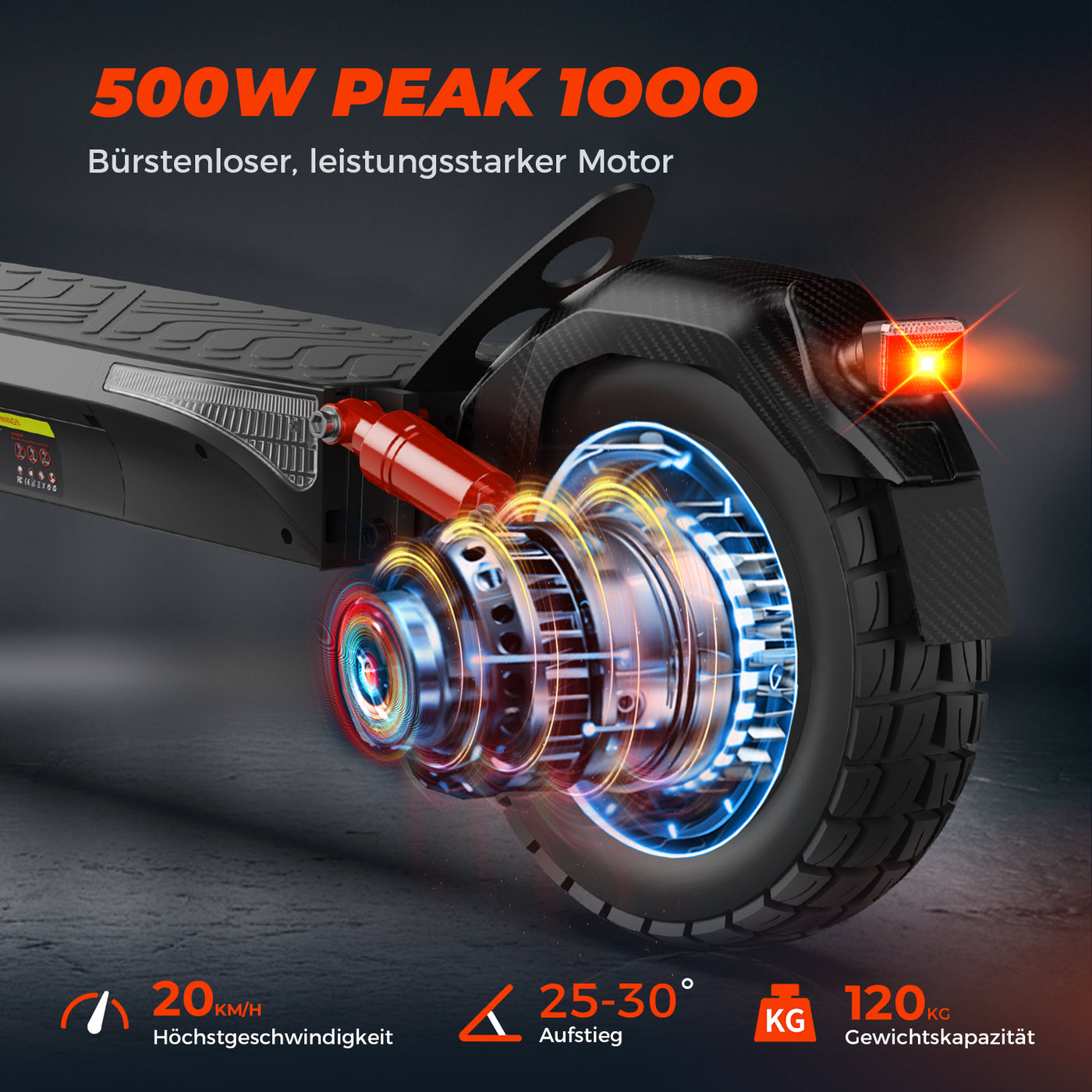 iScooter 1000W T4 Offroad E-Scooter Mit Straßenzulassung (ABE/eKFV)