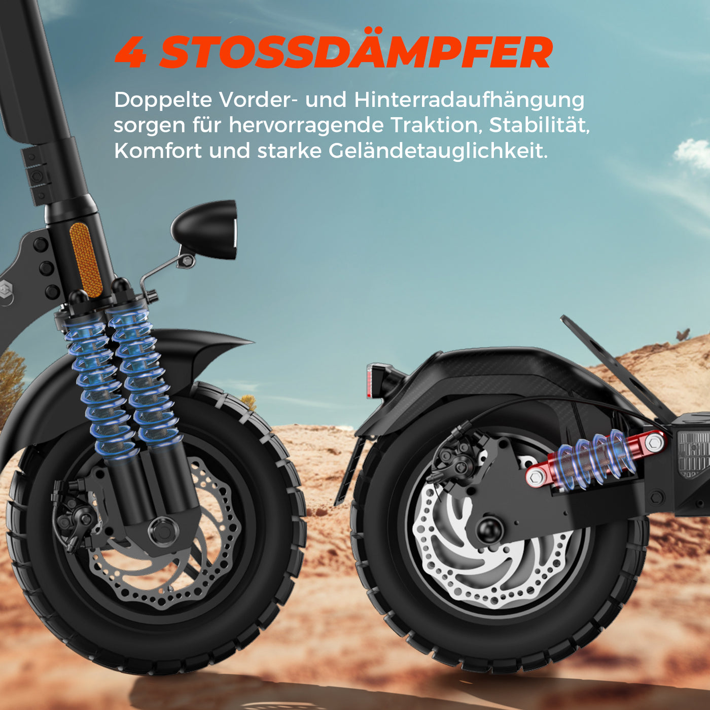 iScooter 1000W T4 Offroad E-Scooter Mit Straßenzulassung (ABE/eKFV)